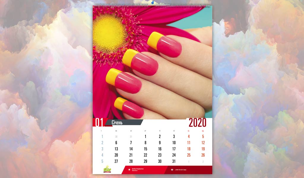 Календар Манікюр настінний перекидний , Art: 003-M